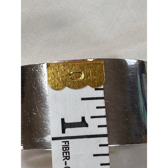 Vintage Mexico Brenda Schoenfeld Design Sterling Silver Wide Cuff - Picture 11 of 12